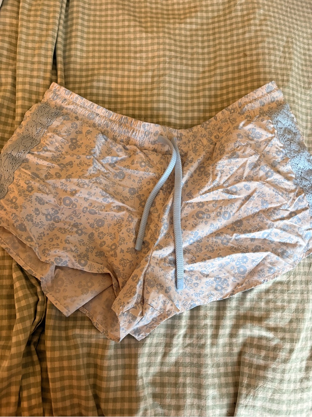 Light Blue Floral Women’s workout Shorts